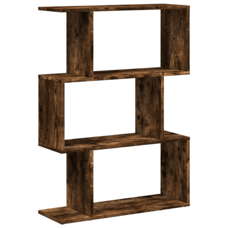 vidaXL Kamerscherm / boekenkast 3-laags 70x24x97 cm hout gerookt eik afbeelding2 - 1