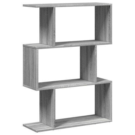 vidaXL Kamerscherm / boekenkast 3-laags 70x24x97 cm hout grijs sonoma afbeelding2 - 1