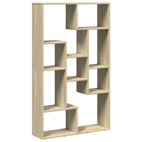 vidaXL Boekenkast 72x20x120,5 cm bewerkt hout sonoma eikenkleurig afbeelding2 - 1