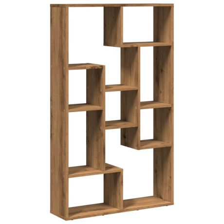 vidaXL Boekenkast 72x20x120,5 cm bewerkt hout artisanaal eikenkleurig afbeelding2 - 1