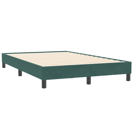 vidaXL Bedframe zonder matras 120x210 cm fluweel donkergroen afbeelding2 - 1