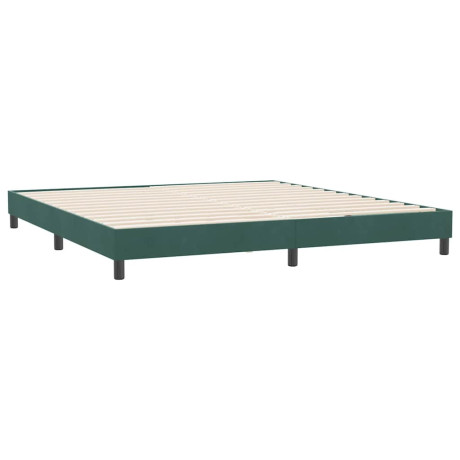 vidaXL Bedframe zonder matras 180x210 cm fluweel donkergroen afbeelding2 - 1