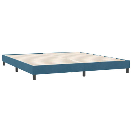 vidaXL Bedframe zonder matras 180x210 cm fluweel donkerblauw afbeelding2 - 1