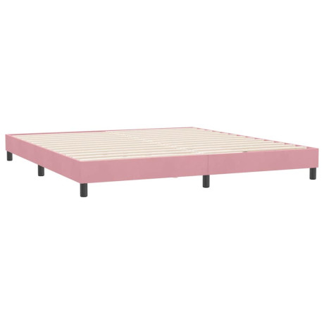 vidaXL Bedframe zonder matras 180x210 cm fluweel roze afbeelding2 - 1