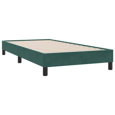 vidaXL Bedframe zonder matras 80x220 cm fluweel donkergroen afbeelding2 - 1