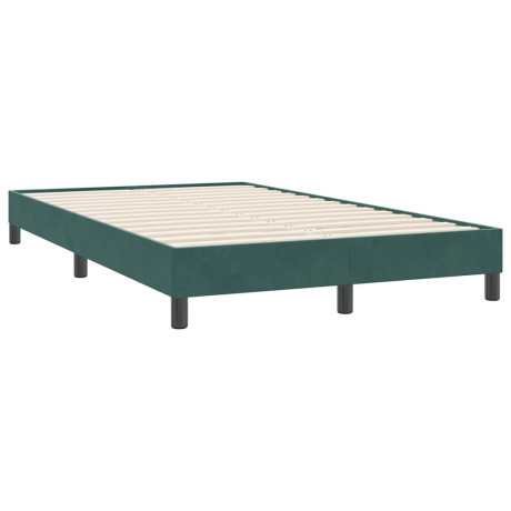 vidaXL Bedframe zonder matras 120x220 cm fluweel donkergroen afbeelding2 - 1