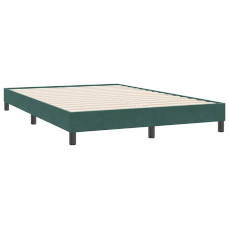 vidaXL Bedframe zonder matras 140x220 cm fluweel donkergroen afbeelding2 - 1