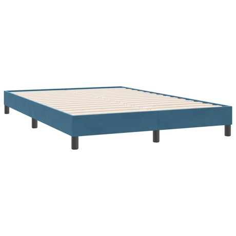 vidaXL Bedframe zonder matras 160x220 cm fluweel donkerblauw afbeelding2 - 1