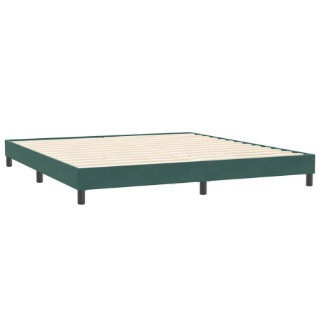 vidaXL Bedframe zonder matras 200x220 cm fluweel donkergroen afbeelding2 - 1