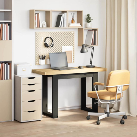vidaXL Bureau NOAIN U-vormige poten 120x50x75 cm massief hout afbeelding2 - 1