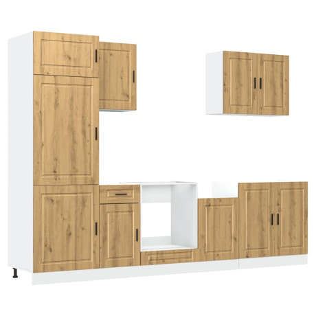vidaXL 7-delige Keukenkastenset Kalmar bewerkt hout artisanaal eiken afbeelding2 - 1