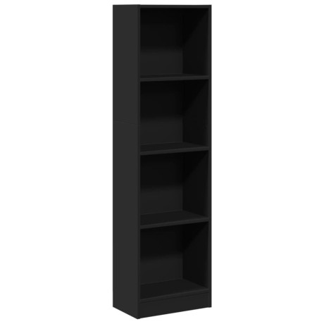 vidaXL Boekenkast 40x24x143 cm bewerkt hout zwart afbeelding2 - 1