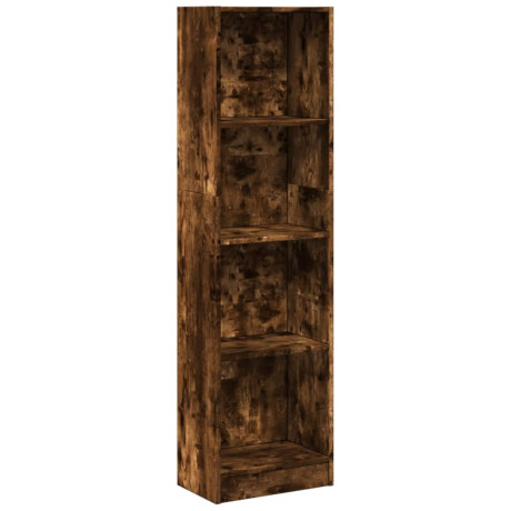 vidaXL Boekenkast 40x24x143 cm bewerkt hout gerookt eikenkleurig afbeelding2 - 1
