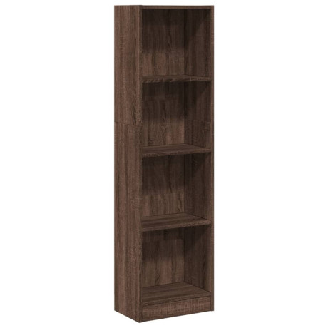 vidaXL Boekenkast 40x24x143 cm bewerkt hout bruin eikenkleurig afbeelding2 - 1