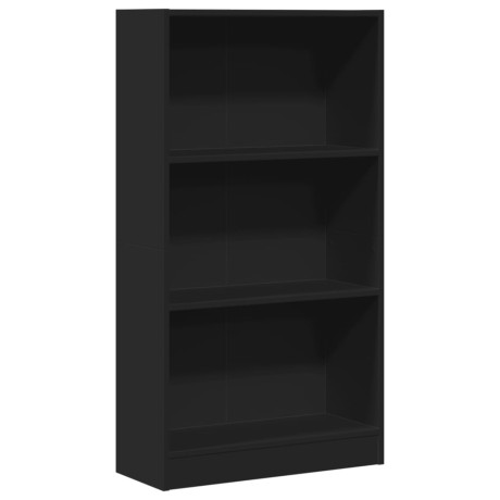 vidaXL Boekenkast 60x24x109 cm bewerkt hout zwart afbeelding2 - 1