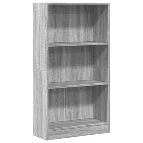 vidaXL Boekenkast 60x24x109 cm bewerkt hout grijs sonoma eikenkleurig afbeelding2 - 1