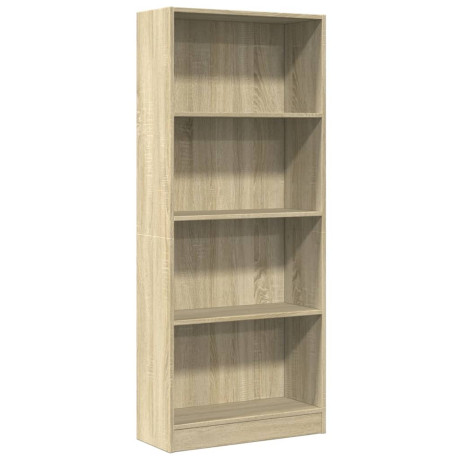 vidaXL Boekenkast 60x24x143 cm bewerkt hout sonoma eikenkleurig afbeelding2 - 1