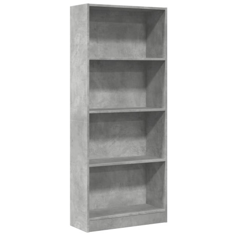 vidaXL Boekenkast 60x24x143 cm bewerkt hout betongrijs afbeelding2 - 1