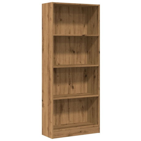 vidaXL Boekenkast 60x24x143 cm bewerkt hout artisanaal eikenkleurig afbeelding2 - 1