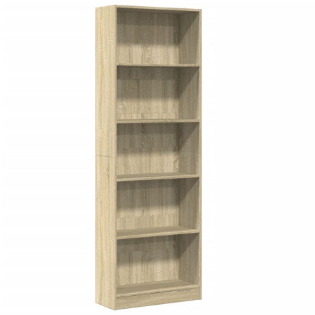 vidaXL Boekenkast 60x24x176 cm bewerkt hout sonoma eikenkleurig afbeelding2 - 1