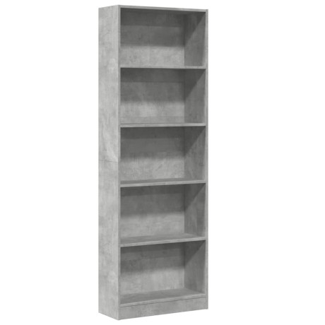 vidaXL Boekenkast 60x24x176 cm bewerkt hout betongrijs afbeelding2 - 1