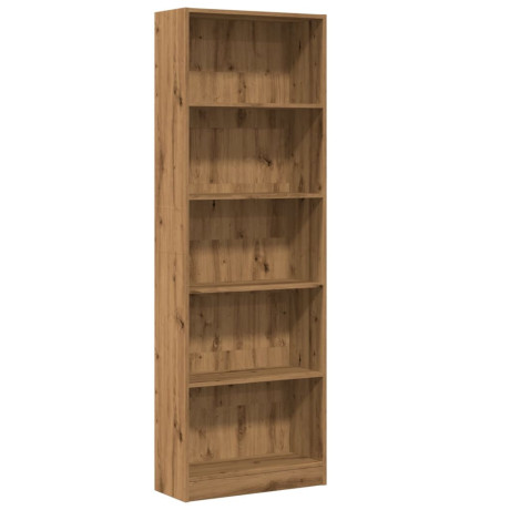 vidaXL Boekenkast 60x24x176 cm bewerkt hout artisanaal eikenkleurig afbeelding2 - 1