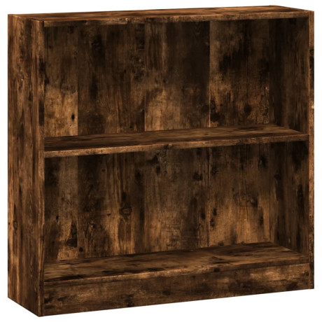 vidaXL Boekenkast 80x24x76 cm bewerkt hout gerookt eikenkleurig afbeelding2 - 1