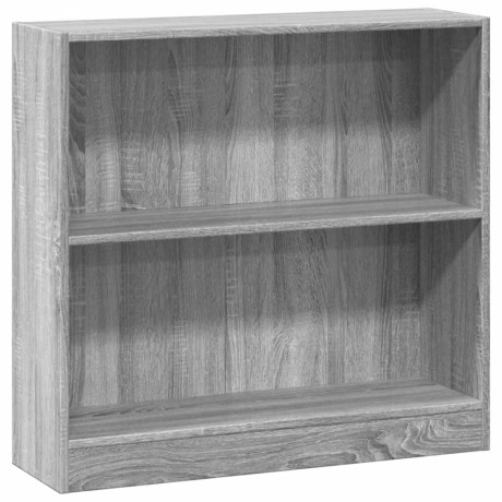 vidaXL Boekenkast 80x24x76 cm bewerkt hout grijs sonoma eikenkleurig afbeelding2 - 1