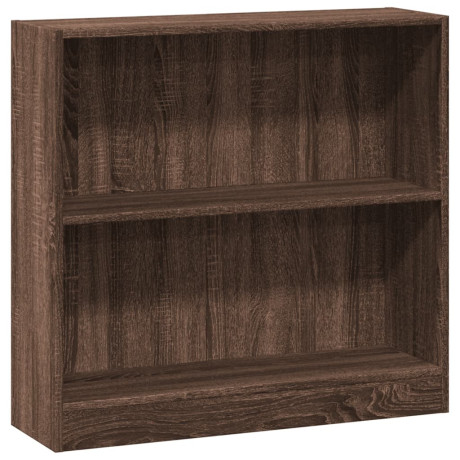 vidaXL Boekenkast 80x24x76 cm bewerkt hout bruin eikenkleurig afbeelding2 - 1