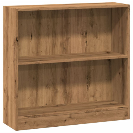 vidaXL Boekenkast 80x24x76 cm bewerkt hout artisanaal eikenkleurig afbeelding2 - 1