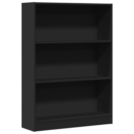 vidaXL Boekenkast 80x24x109 cm bewerkt hout zwart afbeelding2 - 1