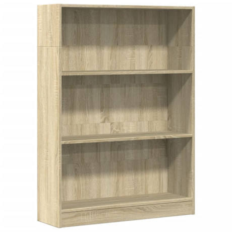 vidaXL Boekenkast 80x24x109 cm bewerkt hout sonoma eikenkleurig afbeelding2 - 1