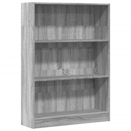 vidaXL Boekenkast 80x24x109 cm bewerkt hout grijs sonoma eikenkleurig afbeelding2 - 1