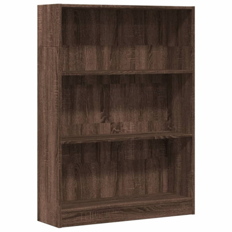 vidaXL Boekenkast 80x24x109 cm bewerkt hout bruin eikenkleur afbeelding2 - 1