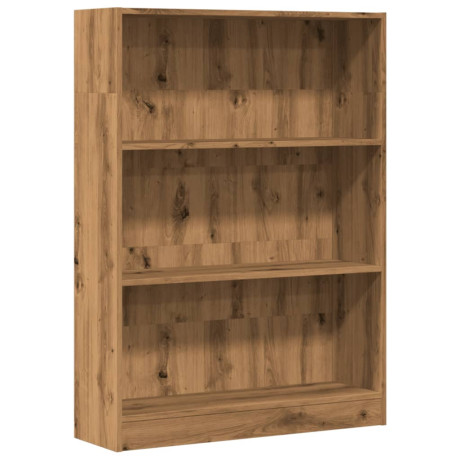 vidaXL Boekenkast 80x24x109 cm bewerkt hout artisanaal eikenkleurig afbeelding2 - 1