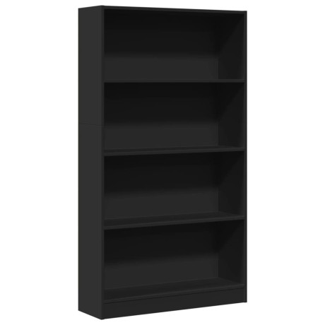 vidaXL Boekenkast 80x24x143 cm bewerkt hout zwart afbeelding2 - 1