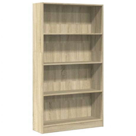 vidaXL Boekenkast 80x24x143 cm bewerkt hout sonoma eikenkleurig afbeelding2 - 1