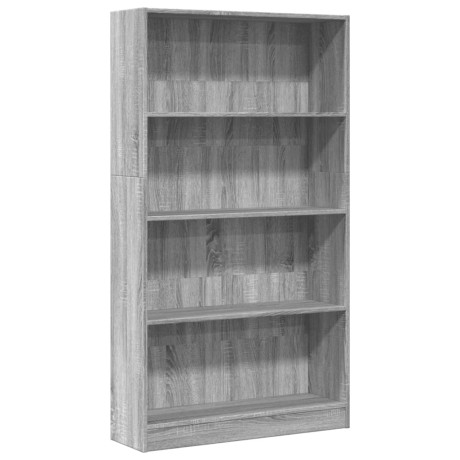 vidaXL Boekenkast 80x24x143 cm bewerkt hout grijs sonoma eikenkleurig afbeelding2 - 1