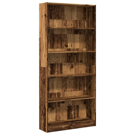 vidaXL Boekenkast 80x24x176 cm bewerkt hout oud houtkleurig afbeelding2 - 1