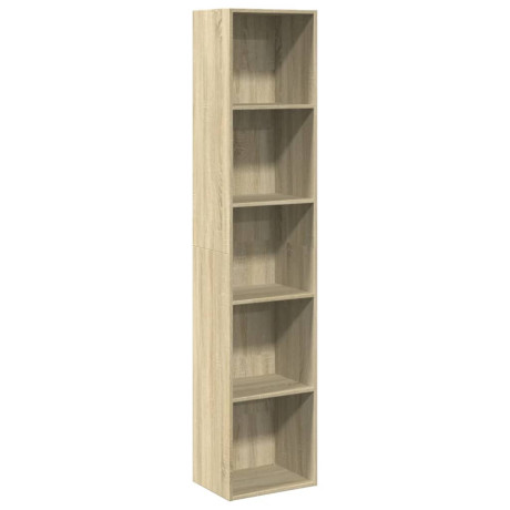 vidaXL Boekenkast 40x30x189 cm bewerkt hout sonoma eikenkleurig afbeelding2 - 1