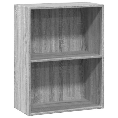 vidaXL Boekenkast 60x30x77 cm bewerkt hout grijs sonoma eikenkleurig afbeelding2 - 1