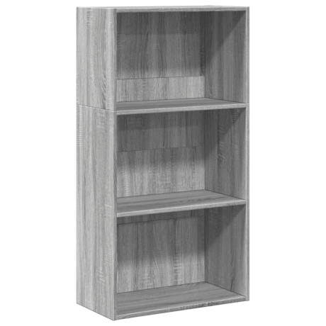 vidaXL Boekenkast 60x30x114 cm bewerkt hout grijs sonoma eikenkleurig afbeelding2 - 1