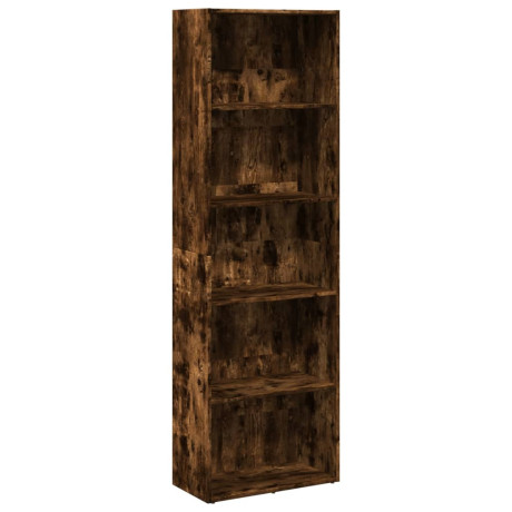 vidaXL Boekenkast 60x30x189 cm bewerkt hout gerookt eikenkleurig afbeelding2 - 1