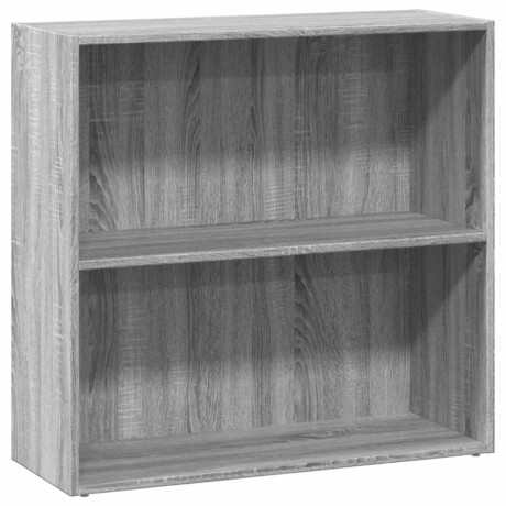 vidaXL Boekenkast 80x30x77 cm bewerkt hout grijs sonoma eikenkleurig afbeelding2 - 1