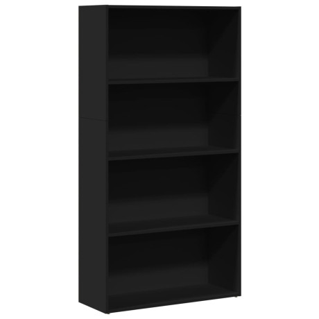 vidaXL Boekenkast 80x30x152 cm bewerkt hout zwart afbeelding2 - 1