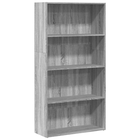 vidaXL Boekenkast 80x30x152 cm bewerkt hout grijs sonoma eikenkleurig afbeelding2 - 1