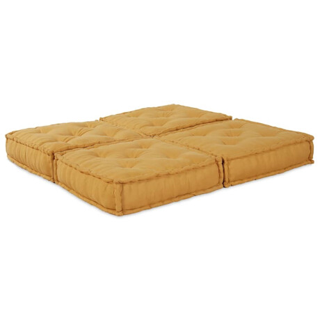 vidaXL Modulaire bank 2 pcs Geel 70 x 70 x 36 cm Stof afbeelding2 - 1