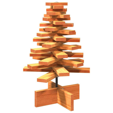 vidaXL Kerstdecoratie kerstboom 60 cm massief grenenhout wasbruin afbeelding2 - 1