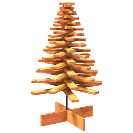 vidaXL Kerstdecoratie kerstboom 100 cm massief grenenhout wasbruin afbeelding2 - 1