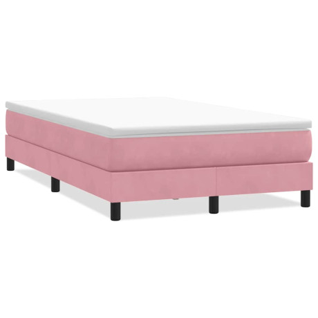 vidaXL Boxspring zonder matras fluweel roze 120x210 cm afbeelding2 - 1